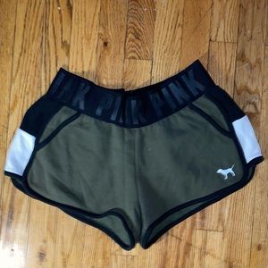 VS PINK shorts (green/black/white)